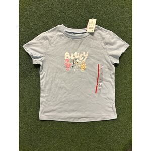NWT !!!bluey light blue t-shirt size XS girls